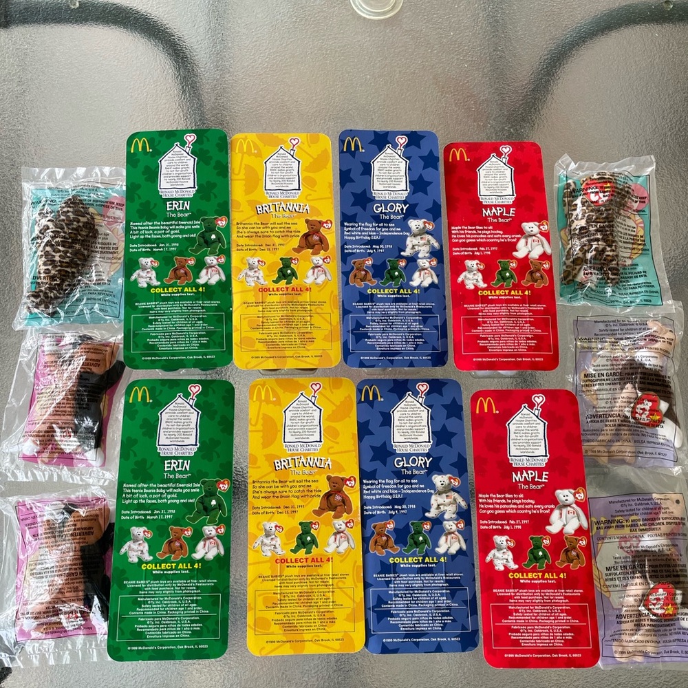 TY Beanie babies Mcdonalds International Bears Extremely RARE - Picture 4 of 13